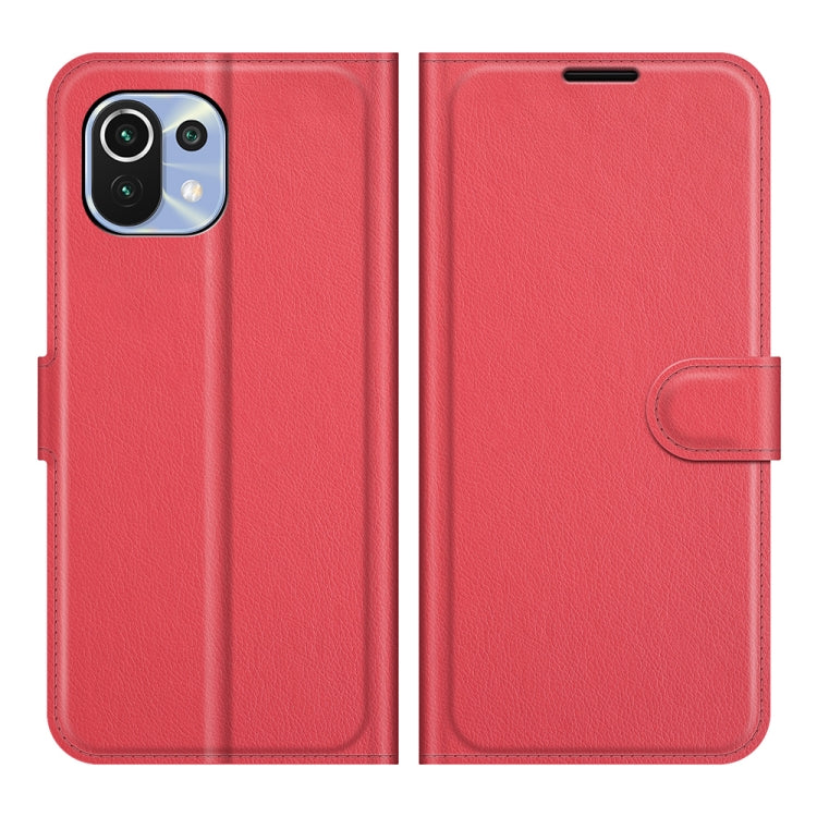For Xiaomi Mi 11 Lite Litchi Texture Horizontal Flip Protective Case with Holder & Card Slots & Wallet