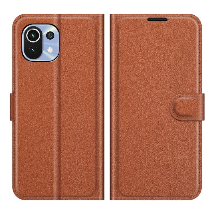 For Xiaomi Mi 11 Lite Litchi Texture Horizontal Flip Protective Case with Holder & Card Slots & Wallet