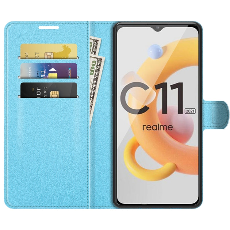 For OPPO Realme C11 2021 Litchi Texture Horizontal Flip Protective Case with Holder & Card Slots & Wallet