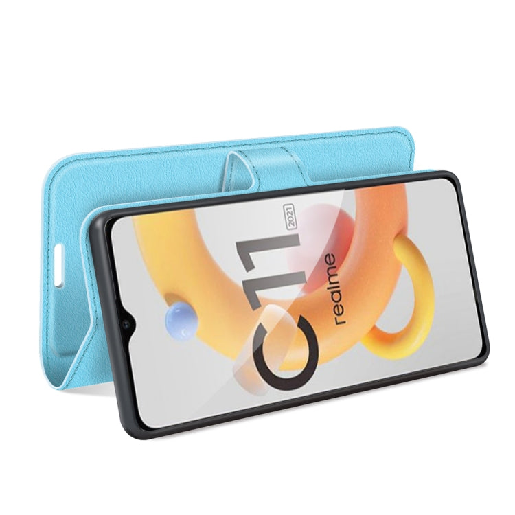 For OPPO Realme C11 2021 Litchi Texture Horizontal Flip Protective Case with Holder & Card Slots & Wallet