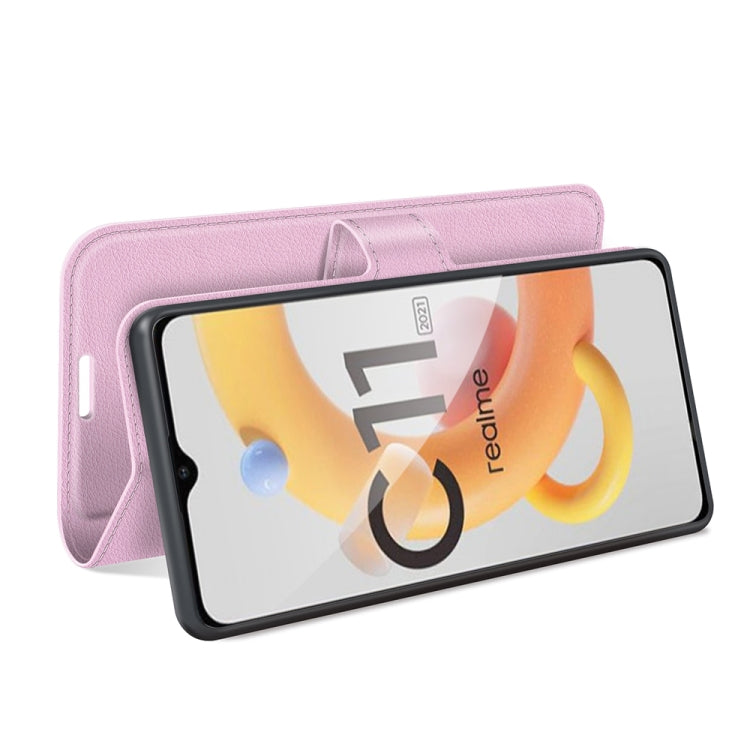 For OPPO Realme C11 2021 Litchi Texture Horizontal Flip Protective Case with Holder & Card Slots & Wallet