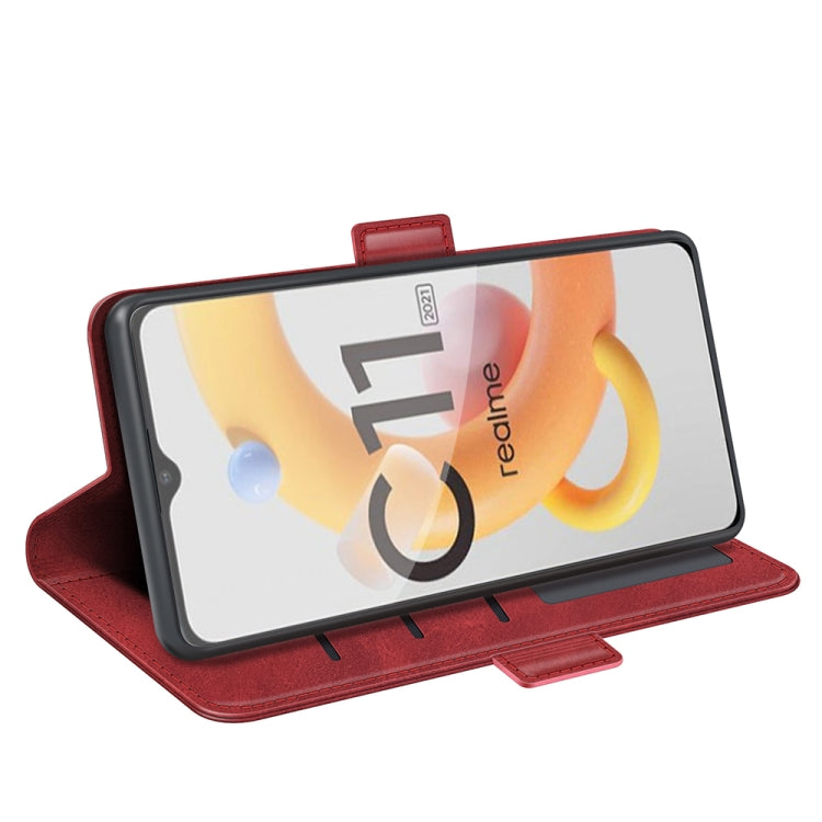 For OPPO Realme C11 2021 Dual-side Magnetic Buckle Horizontal Flip Leather Case with Holder & Card Slots & Wallet