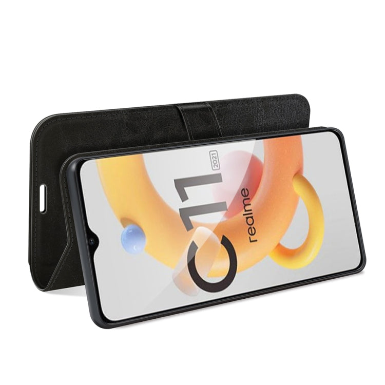 For OPPO Realme C11 2021 R64 Texture Single Horizontal Flip Protective Case with Holder & Card Slots & Wallet& Photo Frame