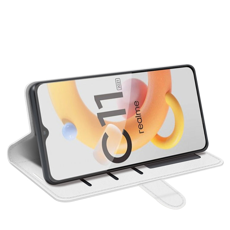 For OPPO Realme C11 2021 R64 Texture Single Horizontal Flip Protective Case with Holder & Card Slots & Wallet& Photo Frame