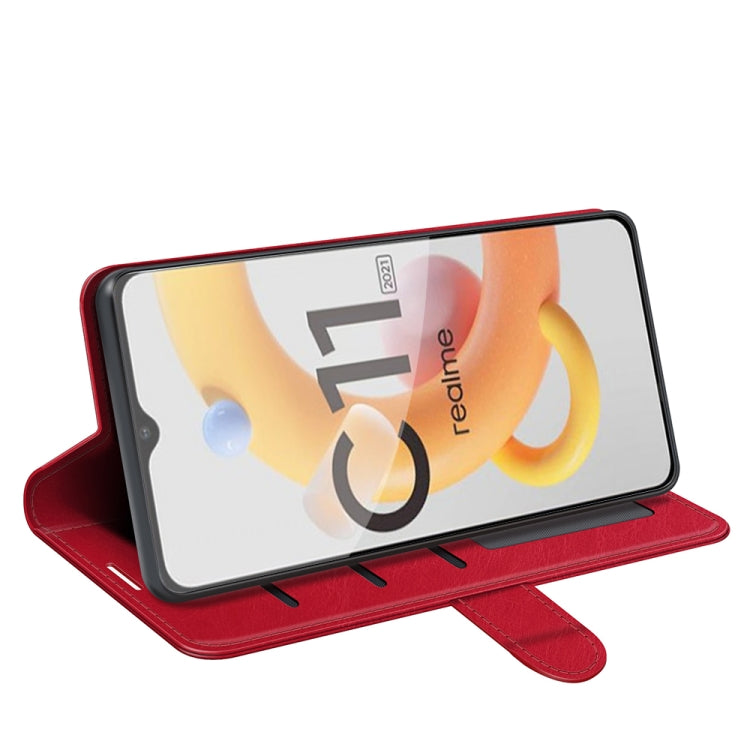 For OPPO Realme C11 2021 R64 Texture Single Horizontal Flip Protective Case with Holder & Card Slots & Wallet& Photo Frame