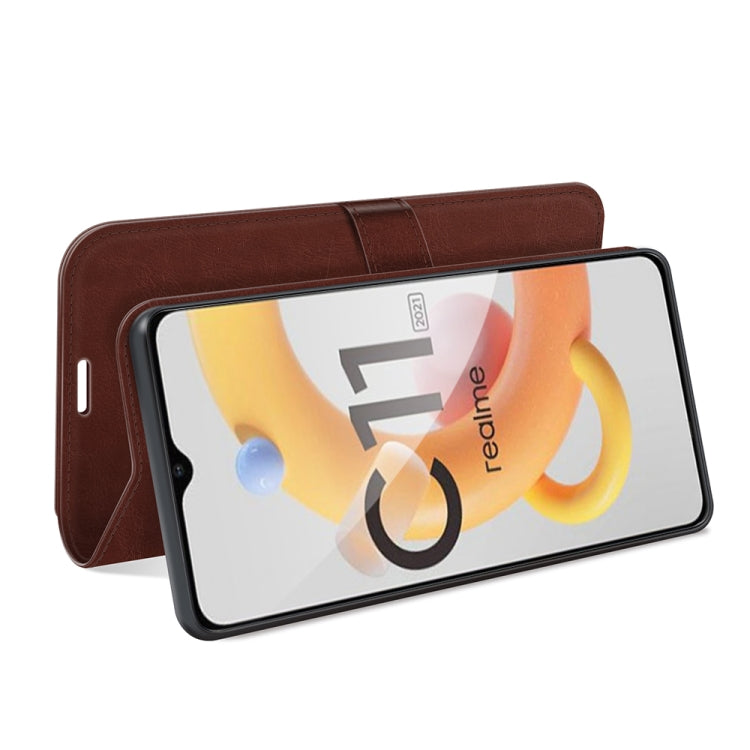For OPPO Realme C11 2021 R64 Texture Single Horizontal Flip Protective Case with Holder & Card Slots & Wallet& Photo Frame