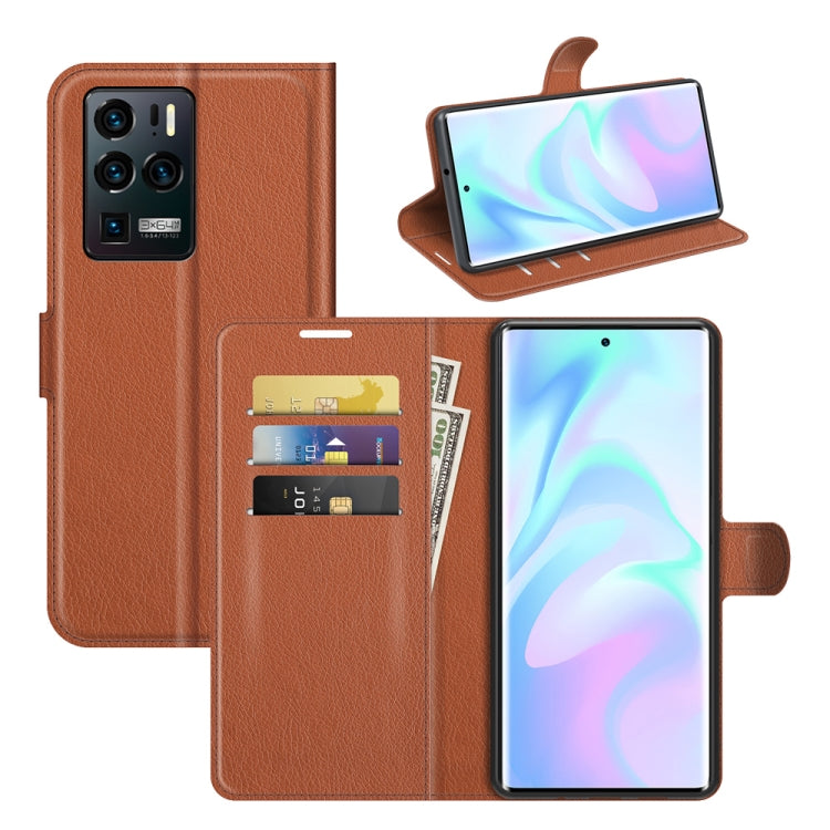 For ZTE Axon 30 Ultra 5G Litchi Texture Horizontal Flip Protective Case with Holder & Card Slots & Wallet