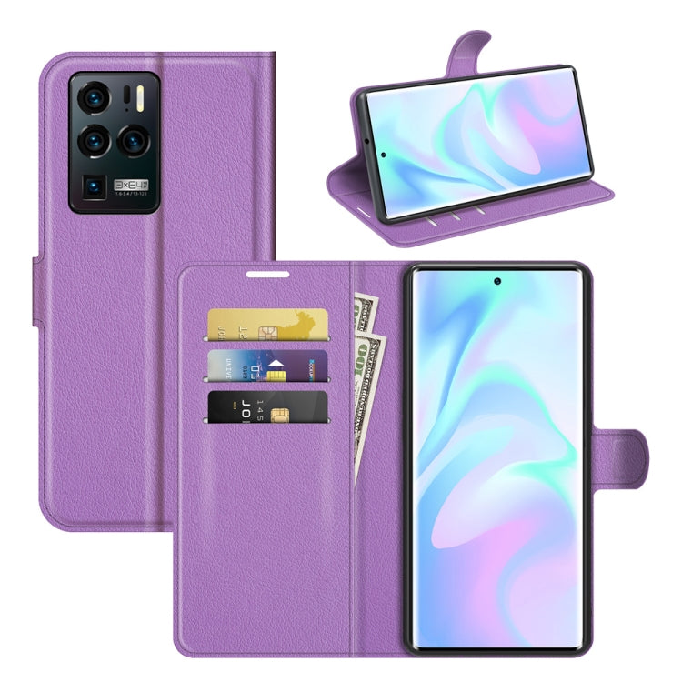 For ZTE Axon 30 Ultra 5G Litchi Texture Horizontal Flip Protective Case with Holder & Card Slots & Wallet
