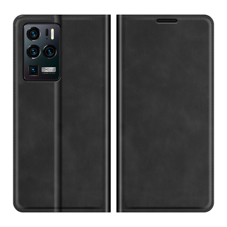 For ZTE Axon 30 Ultra 5G Ultra Retro-skin Business Magnetic Suction Leather Case with Holder & Card Slots & Wallet