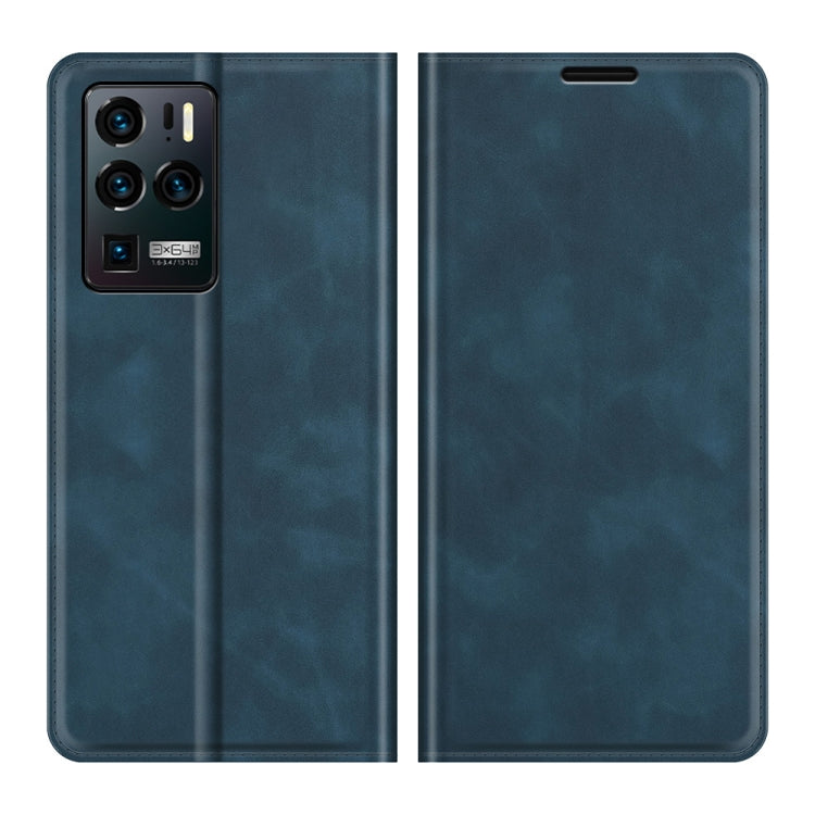 For ZTE Axon 30 Ultra 5G Ultra Retro-skin Business Magnetic Suction Leather Case with Holder & Card Slots & Wallet