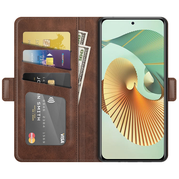 For ZTE Axon 30 Pro 5G Dual-side Magnetic Buckle Horizontal Flip Leather Case with Holder & Card Slots & Wallet