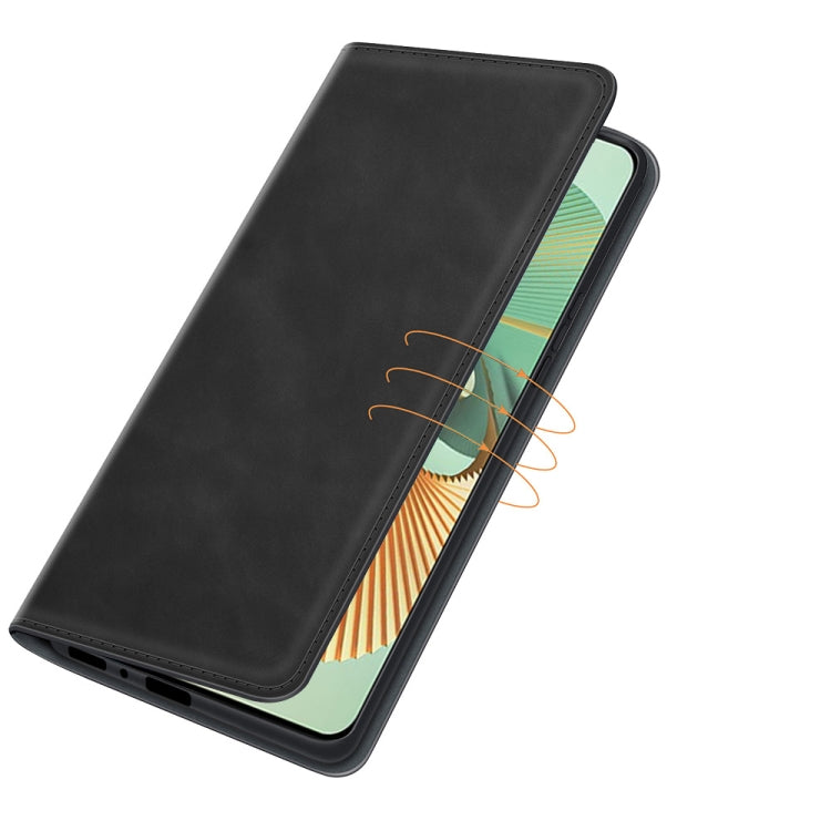 For ZTE Axon 30 Pro 5G Retro-skin Business Magnetic Suction Leather Case with Holder & Card Slots & Wallet