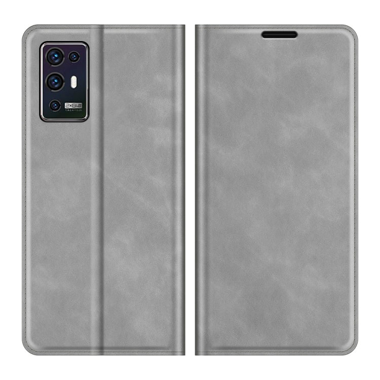 For ZTE Axon 30 Pro 5G Retro-skin Business Magnetic Suction Leather Case with Holder & Card Slots & Wallet
