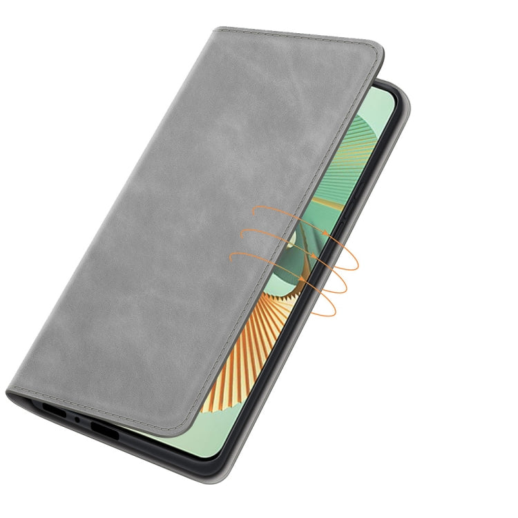 For ZTE Axon 30 Pro 5G Retro-skin Business Magnetic Suction Leather Case with Holder & Card Slots & Wallet