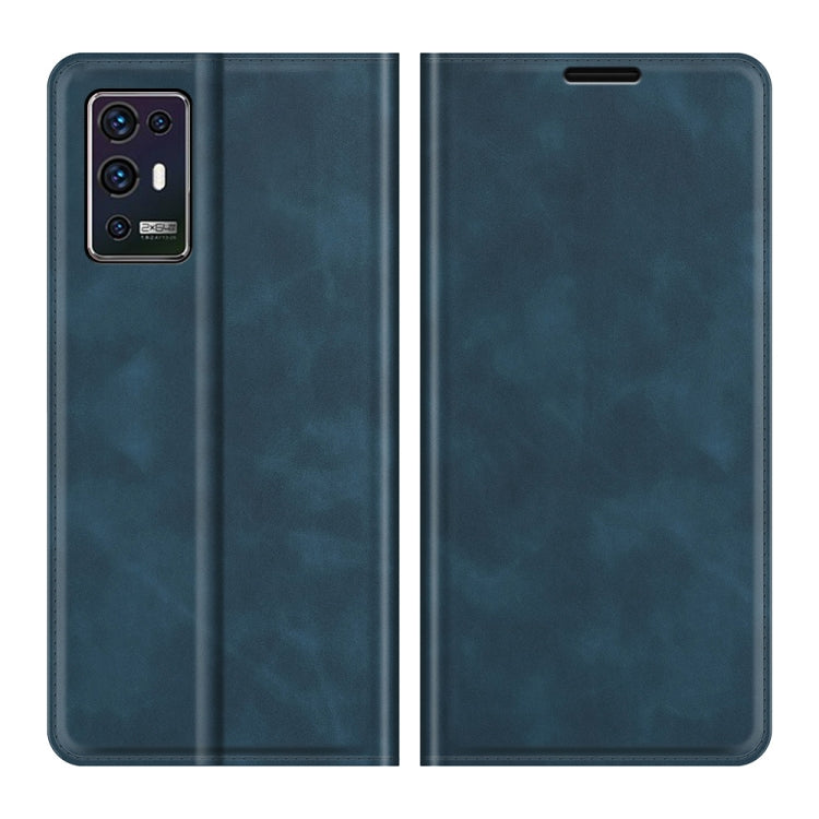 For ZTE Axon 30 Pro 5G Retro-skin Business Magnetic Suction Leather Case with Holder & Card Slots & Wallet