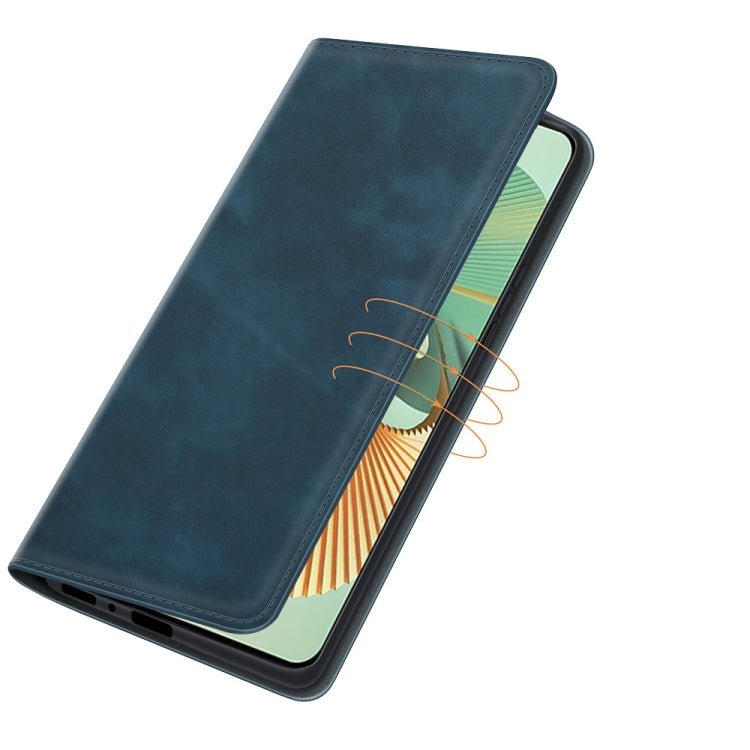 For ZTE Axon 30 Pro 5G Retro-skin Business Magnetic Suction Leather Case with Holder & Card Slots & Wallet