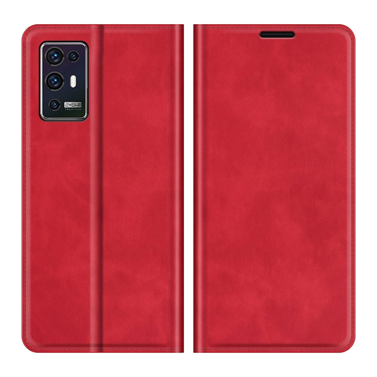 For ZTE Axon 30 Pro 5G Retro-skin Business Magnetic Suction Leather Case with Holder & Card Slots & Wallet