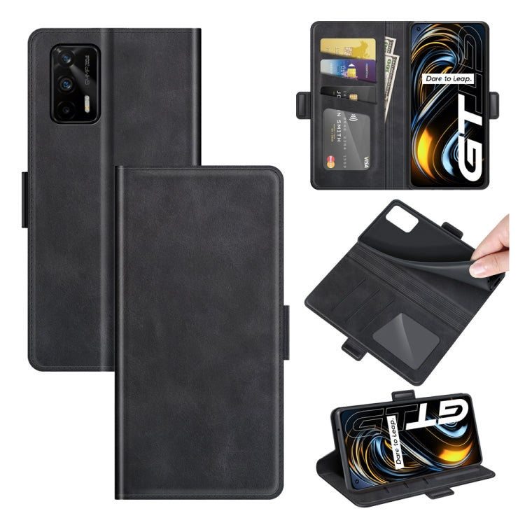 For OPPO Realme GT 5G / Realme Q3 Pro 5G Dual-side Magnetic Buckle Horizontal Flip Leather Case with Holder & Card Slots & Wallet