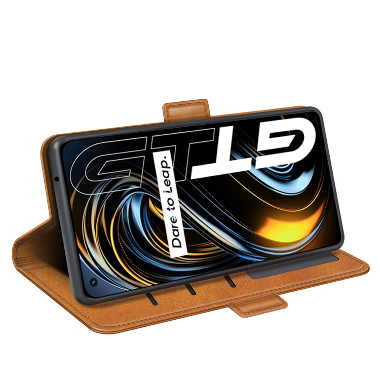 For OPPO Realme GT 5G / Realme Q3 Pro 5G Dual-side Magnetic Buckle Horizontal Flip Leather Case with Holder & Card Slots & Wallet