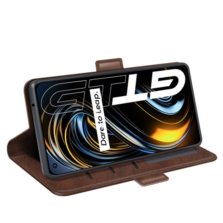 For OPPO Realme GT 5G / Realme Q3 Pro 5G Dual-side Magnetic Buckle Horizontal Flip Leather Case with Holder & Card Slots & Wallet
