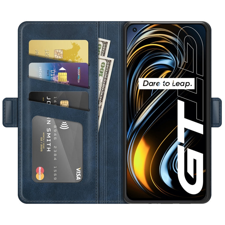 For OPPO Realme GT 5G / Realme Q3 Pro 5G Dual-side Magnetic Buckle Horizontal Flip Leather Case with Holder & Card Slots & Wallet