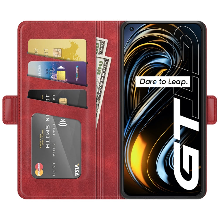 For OPPO Realme GT 5G / Realme Q3 Pro 5G Dual-side Magnetic Buckle Horizontal Flip Leather Case with Holder & Card Slots & Wallet