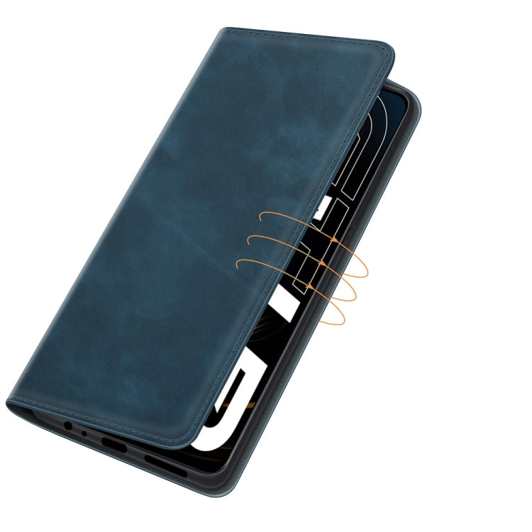 For OPPO Realme GT 5G / Realme Q3 Pro 5G Retro-skin Business Magnetic Suction Leather Case with Holder & Card Slots & Wallet