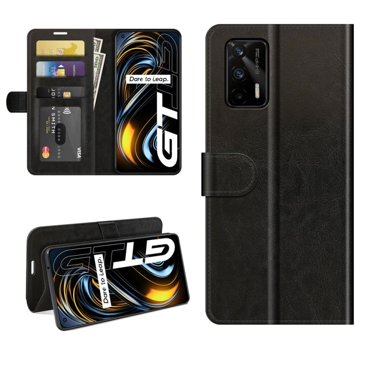 For OPPO Realme GT 5G / Realme Q3 Pro 5G R64 Texture Single Horizontal Flip Protective Case with Holder & Card Slots & Wallet& Photo Frame