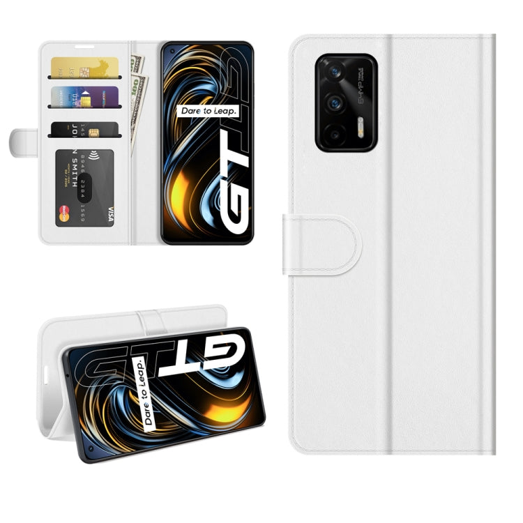 For OPPO Realme GT 5G / Realme Q3 Pro 5G R64 Texture Single Horizontal Flip Protective Case with Holder & Card Slots & Wallet& Photo Frame