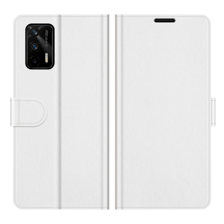 For OPPO Realme GT 5G / Realme Q3 Pro 5G R64 Texture Single Horizontal Flip Protective Case with Holder & Card Slots & Wallet& Photo Frame