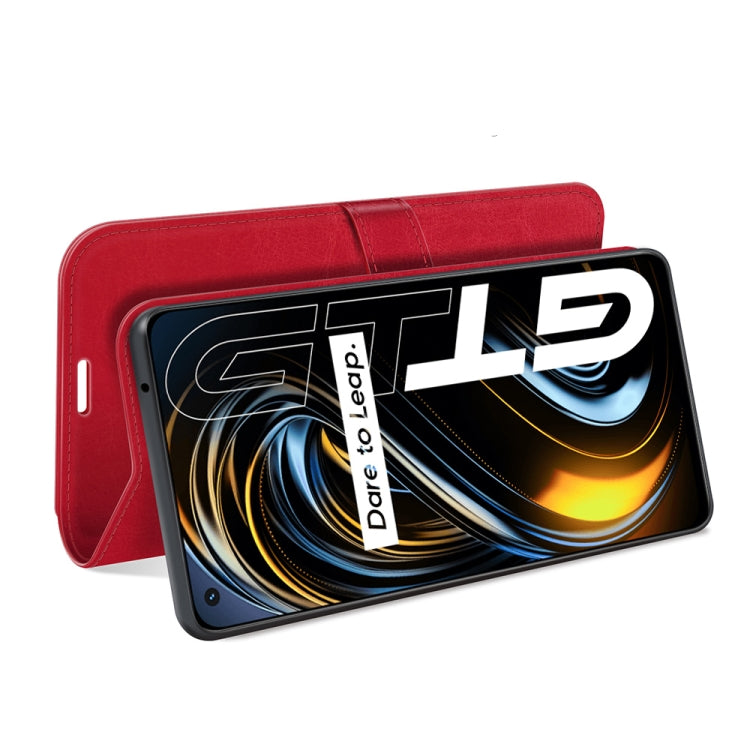 For OPPO Realme GT 5G / Realme Q3 Pro 5G R64 Texture Single Horizontal Flip Protective Case with Holder & Card Slots & Wallet& Photo Frame