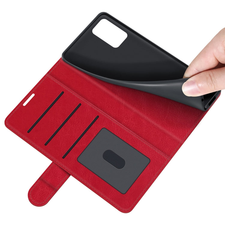 For OPPO Realme GT 5G / Realme Q3 Pro 5G R64 Texture Single Horizontal Flip Protective Case with Holder & Card Slots & Wallet& Photo Frame