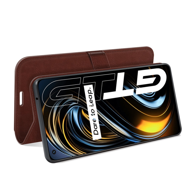 For OPPO Realme GT 5G / Realme Q3 Pro 5G R64 Texture Single Horizontal Flip Protective Case with Holder & Card Slots & Wallet& Photo Frame