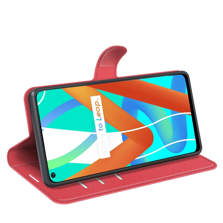For OPPO Realme V13 5G / Realme 8 5G / Q3i 5G / Q3 5G Litchi Texture Horizontal Flip Protective Case with Holder & Card Slots & Wallet