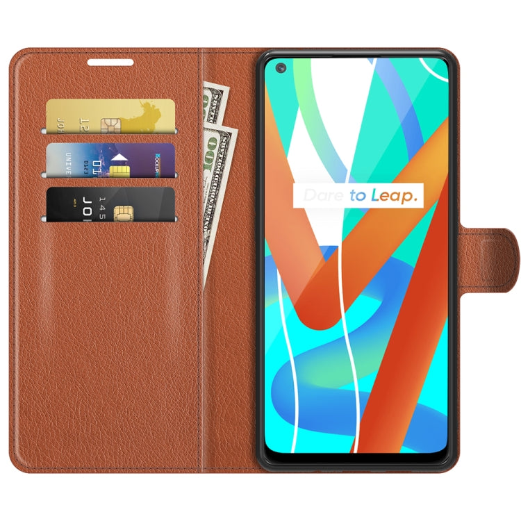 For OPPO Realme V13 5G / Realme 8 5G / Q3i 5G / Q3 5G Litchi Texture Horizontal Flip Protective Case with Holder & Card Slots & Wallet