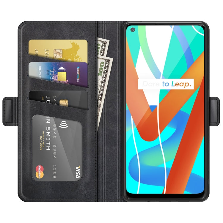 For OPPO Realme V13 5G / Realme 8 5G / Q3i 5G / Q3 5G Dual-side Magnetic Buckle Horizontal Flip Leather Case with Holder & Card Slots & Wallet