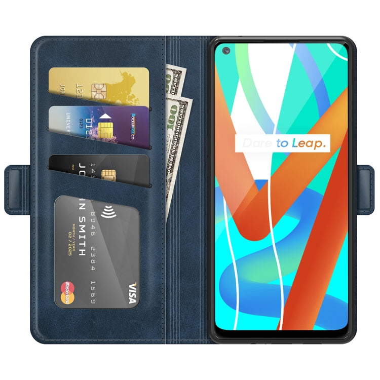 For OPPO Realme V13 5G / Realme 8 5G / Q3i 5G / Q3 5G Dual-side Magnetic Buckle Horizontal Flip Leather Case with Holder & Card Slots & Wallet