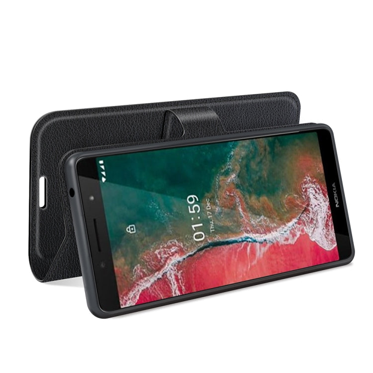 For Nokia C1 Plus Litchi Texture Horizontal Flip Protective Case with Holder & Card Slots & Wallet