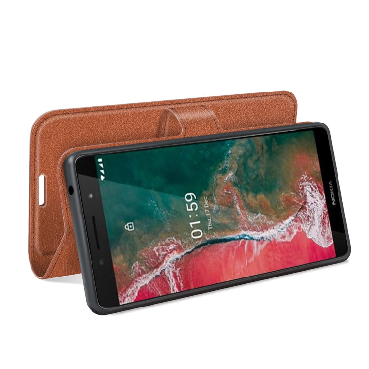 For Nokia C1 Plus Litchi Texture Horizontal Flip Protective Case with Holder & Card Slots & Wallet