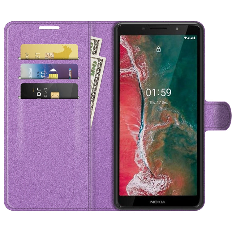 For Nokia C1 Plus Litchi Texture Horizontal Flip Protective Case with Holder & Card Slots & Wallet