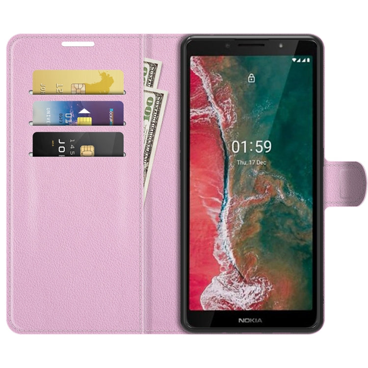For Nokia C1 Plus Litchi Texture Horizontal Flip Protective Case with Holder & Card Slots & Wallet