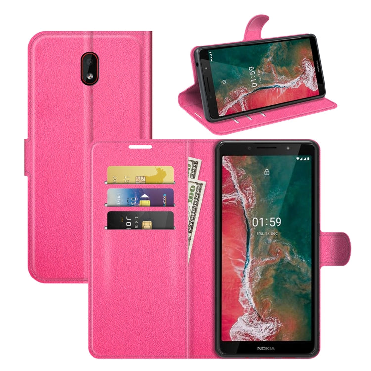 For Nokia C1 Plus Litchi Texture Horizontal Flip Protective Case with Holder & Card Slots & Wallet