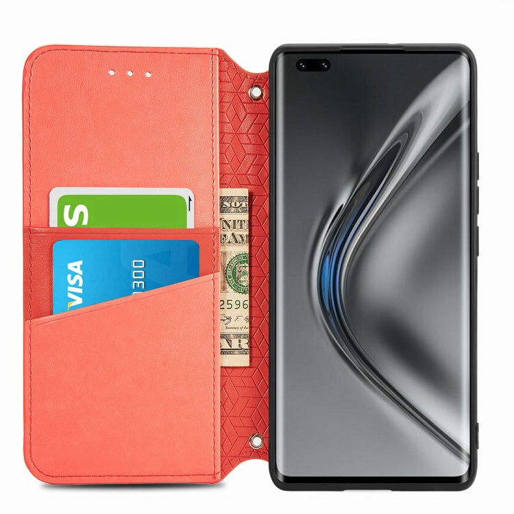 For Honor V40 5G Blooming Mandala Embossed Pattern Magnetic Horizontal Flip Leather Case with Holder & Card Slots & Wallet