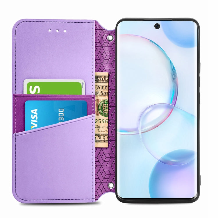 For Honor 50 Blooming Mandala Embossed Pattern Magnetic Horizontal Flip Leather Case with Holder & Card Slots & Wallet