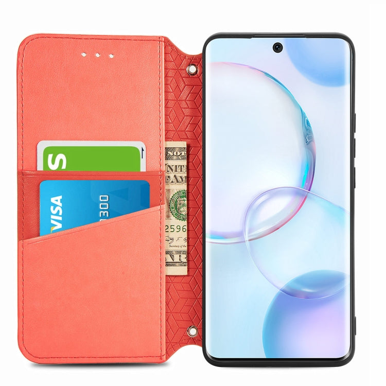 For Honor 50 Blooming Mandala Embossed Pattern Magnetic Horizontal Flip Leather Case with Holder & Card Slots & Wallet