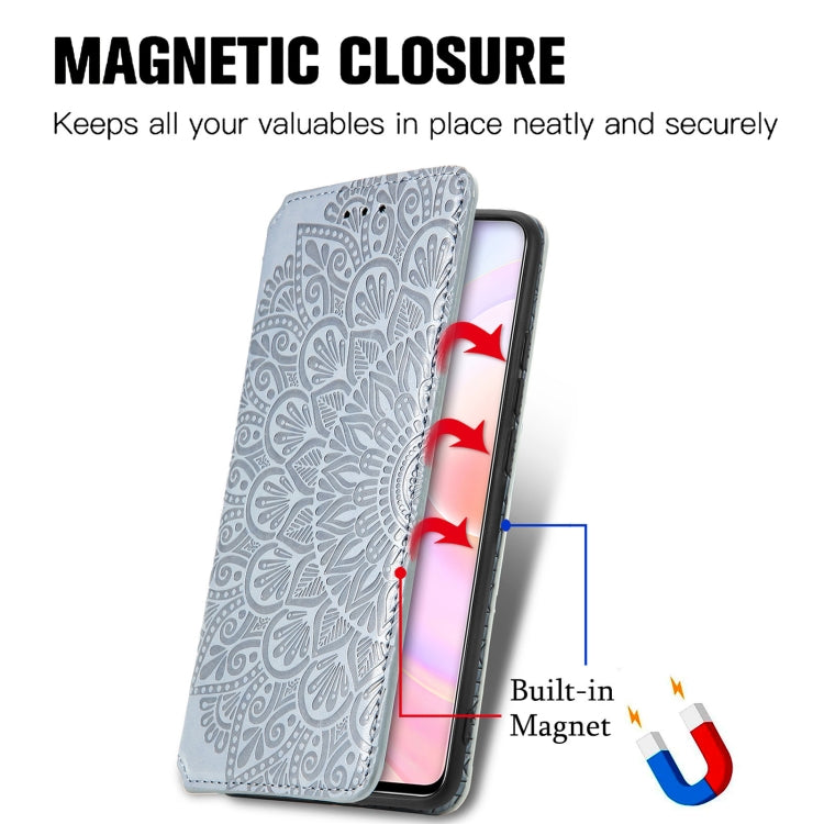 For Honor 50 SE Blooming Mandala Embossed Pattern Magnetic Horizontal Flip Leather Case with Holder & Card Slots & Wallet