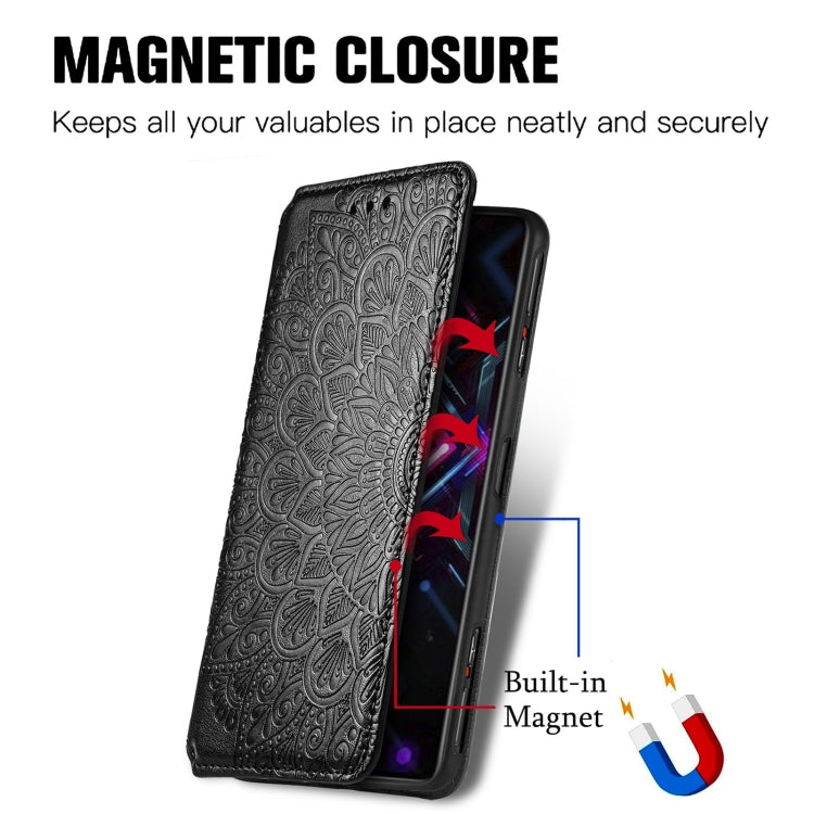 For Xiaomi Redmi K40 Gaming Blooming Mandala Embossed Pattern Magnetic Horizontal Flip Leather Case with Holder & Card Slots & Wallet