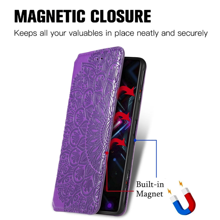 For Xiaomi Redmi K40 Gaming Blooming Mandala Embossed Pattern Magnetic Horizontal Flip Leather Case with Holder & Card Slots & Wallet