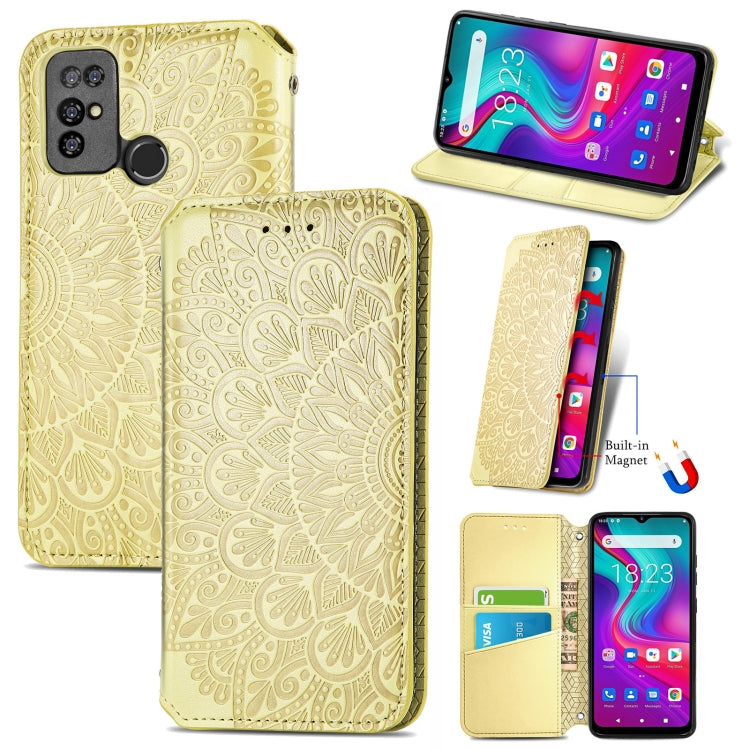 For Doogee X96 Pro Blooming Mandala Embossed Pattern Magnetic Horizontal Flip Leather Case with Holder & Card Slots & Wallet