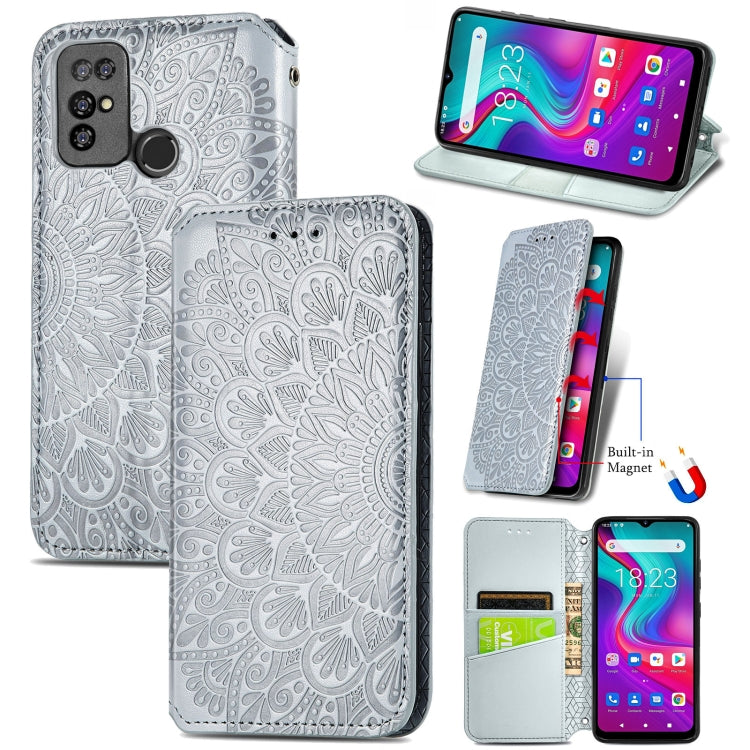 For Doogee X96 Pro Blooming Mandala Embossed Pattern Magnetic Horizontal Flip Leather Case with Holder & Card Slots & Wallet